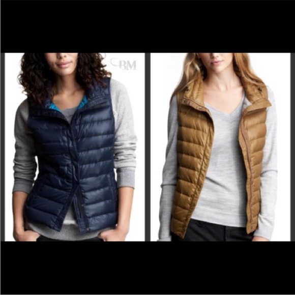 5 for $25! Gap Down Lightweight Packable Puffer Vest in Gold M - Picture 2 of 9